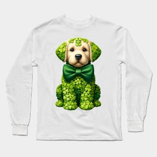 Clover Labrador Retriever Dog St Patricks Day Long Sleeve T-Shirt